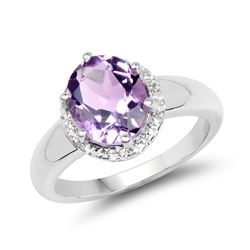 0.94 ctw Genuine Champagne Diamond and White Diamond .925 Sterling Silver Ring