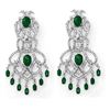 Image 1 : 4.5 ctw Tourmaline & Diamond Earrings 14K Rose Gold