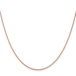 14k Rose Gold 1.4 mm Diamond Cut Cable Chain - 22 in.