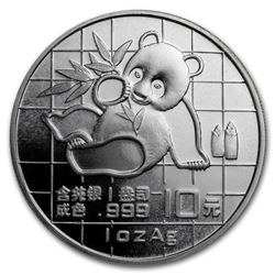 1989 China 1 oz Silver Panda BU (Capsule Only)