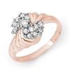 Image 1 : 0.54 ctw Intense Yellow Diamond Ring 10K Rose Gold