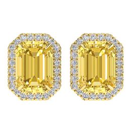 7.09 ctw Genuine Blue Topaz and White Topaz .925 Sterling Silver Ring