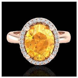 0.50 ctw Intense Yellow Diamond Ring 10K Rose Gold
