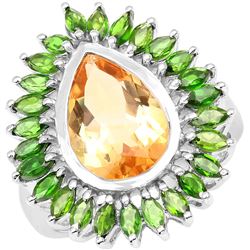 3 ctw Pink Tourmaline Necklace 18K White Gold