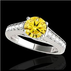 2.01 ctw VS Black Diamond Solitaire Halo Ring 10K White Gold