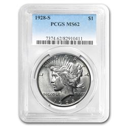 1928-S Peace Dollar MS-62 PCGS