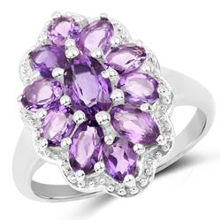 0.99 ctw Genuine Black Diamond and White Diamond .925 Sterling Silver Ring