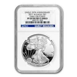 2011-W Proof Silver American Eagle PF-69 NGC (ER\, 25th Anniv)