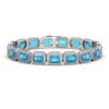 Image 1 : 21.22 ctw Turquoise & Diamond Bracelet 14K Yellow Gold