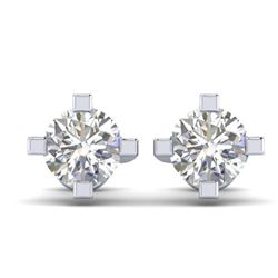 1.50 ctw VS/SI Diamond Stud Earrings 18K White Gold
