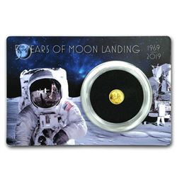 2019 Barbados 1/2 Gram Proof Gold First Man On The Moon