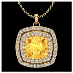 1.09 ctw Intense Fancy Yellow Diamond Art Deco Earrings 18K Rose Gold