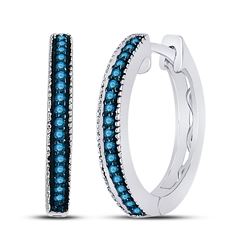 Sterling Silver Round Diamond Double Heart Pendant 1/10 Cttw