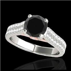 1.15 ctw Fancy Black Diamond Art Deco Stud Earrings 18K Rose Gold