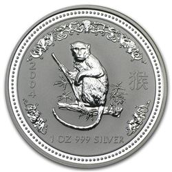 2004 Australia 1 oz Silver Year of the Monkey BU (Series I)