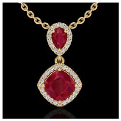 1.11 ctw Fancy Black Diamond Art Deco Stud Necklace 18K Yellow Gold