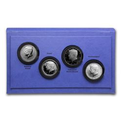 2014 4-Coin 50th Anniv Kennedy 1/2 Dollar Proof Set (w/Box & COA)