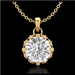 2.03 ctw SI/I Fancy Intense Yellow Diamond Ring 10K White Gold