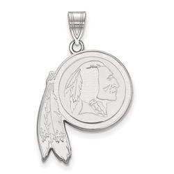 Sterling Silver Washington Redskins Medium Pendant