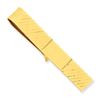 Image 1 : 14k Solid Gold Tie Bar ( Diagonal lines w/engravable center)