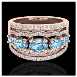 1.20 ctw VS/SI Diamond Art Deco Stud Necklace 18K Rose Gold