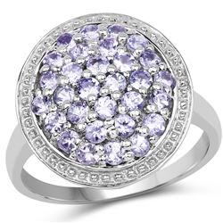 1.28 ctw Genuine Tanzanite .925 Sterling Silver Ring