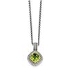 Image 1 : Sterling Silver w/14k Gold & Peridot Necklace