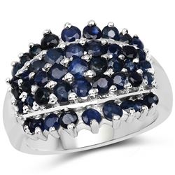 2.55 ctw Genuine Tanzanite .925 Sterling Silver Ring