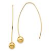 Image 1 : 14k Yellow Gold Bead Threader Dangle Earrings