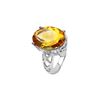 Image 2 : 14K Yellow Gold Plated 4.18 ctw Genuine Glass Filled Ruby .925 Sterling Silver Ring