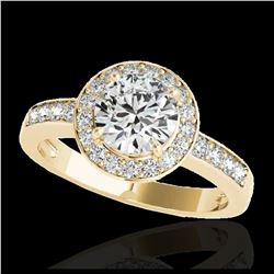 2 ctw VS Black Diamond Solitaire Halo Ring 10K White Gold