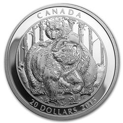 2015 Canada 1 oz Silver Grizzly Bear Togetherness