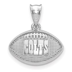 Sterling Silver Indianapolis Colts Football with Logo Pendant