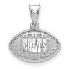 Image 1 : Sterling Silver Indianapolis Colts Football with Logo Pendant