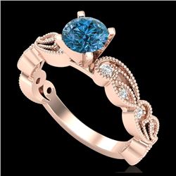 1.75 ctw SI/I Fancy Intense Yellow Diamond 3 Stone Ring 10K Rose Gold