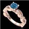 Image 1 : 1.75 ctw SI/I Fancy Intense Yellow Diamond 3 Stone Ring 10K Rose Gold