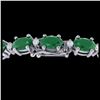 Image 1 : 11.52 ctw Emerald Diamond Bracelet 18K Yellow Gold