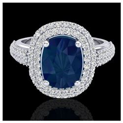 1.75 ctw Tanzanite & VS/SI Diamond Ring 10K White Gold