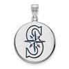 Image 1 : Sterling Silver MLB Seattle Mariners Disc Pendant