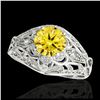 Image 1 : 1.58 ctw SI Intense Yellow Diamond Ring 10K White Gold