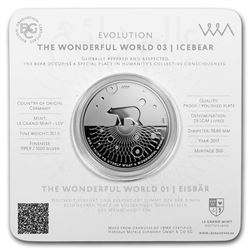 2017 1 oz Silver Proof Evolution I Wonderful World (Icebear)