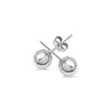 Image 1 : 14k White Gold Polished 5 mm Ball Post Earrings