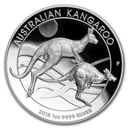 2018 Australia 1 oz Silver Kangaroo Proof (High Relief)