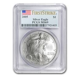 2005 Silver American Eagle MS-69 PCGS (FirstStrike®)