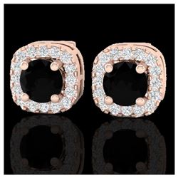 1 ctw Intense Blue Diamond Ring 10K Rose Gold