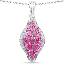 2..05 ctw Genuine Multi Sapphire .925 Streling Silver Bracelet