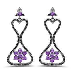 2.70 ctw Genuine Blue Sapphire .925 Sterling Silver Ring