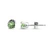 Image 1 : 14k White Gold 4 mm Peridot Stud Earrings
