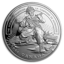 2019 Canada Ag $20 WWII Battlefront Series The Normandy Campaign