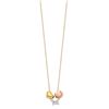 Image 1 : 14k Tri-color Heart\, Star & Moon Necklace - 16 in.